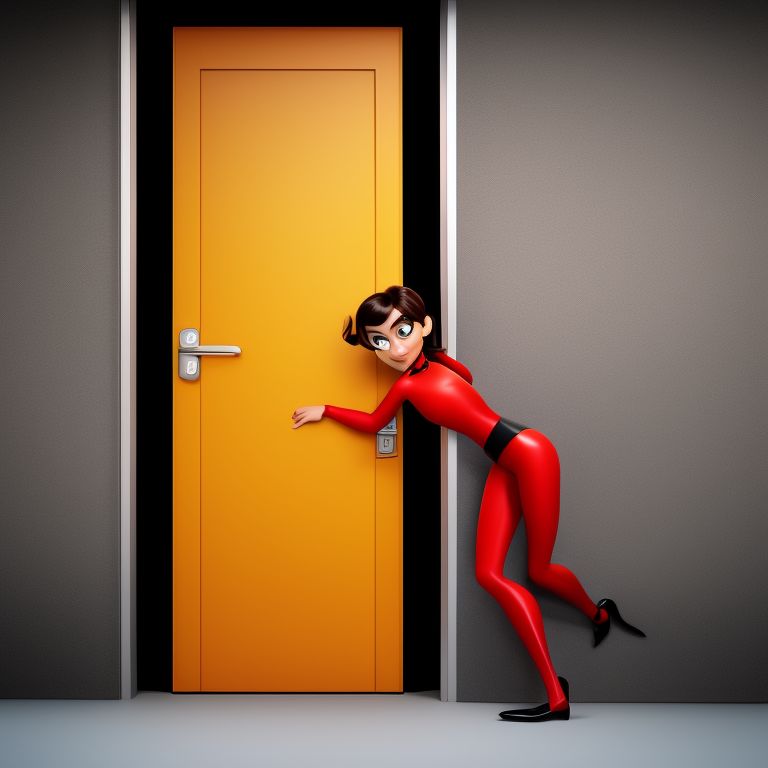 Frank Walrus593 Elastigirl Stuck Between Doors