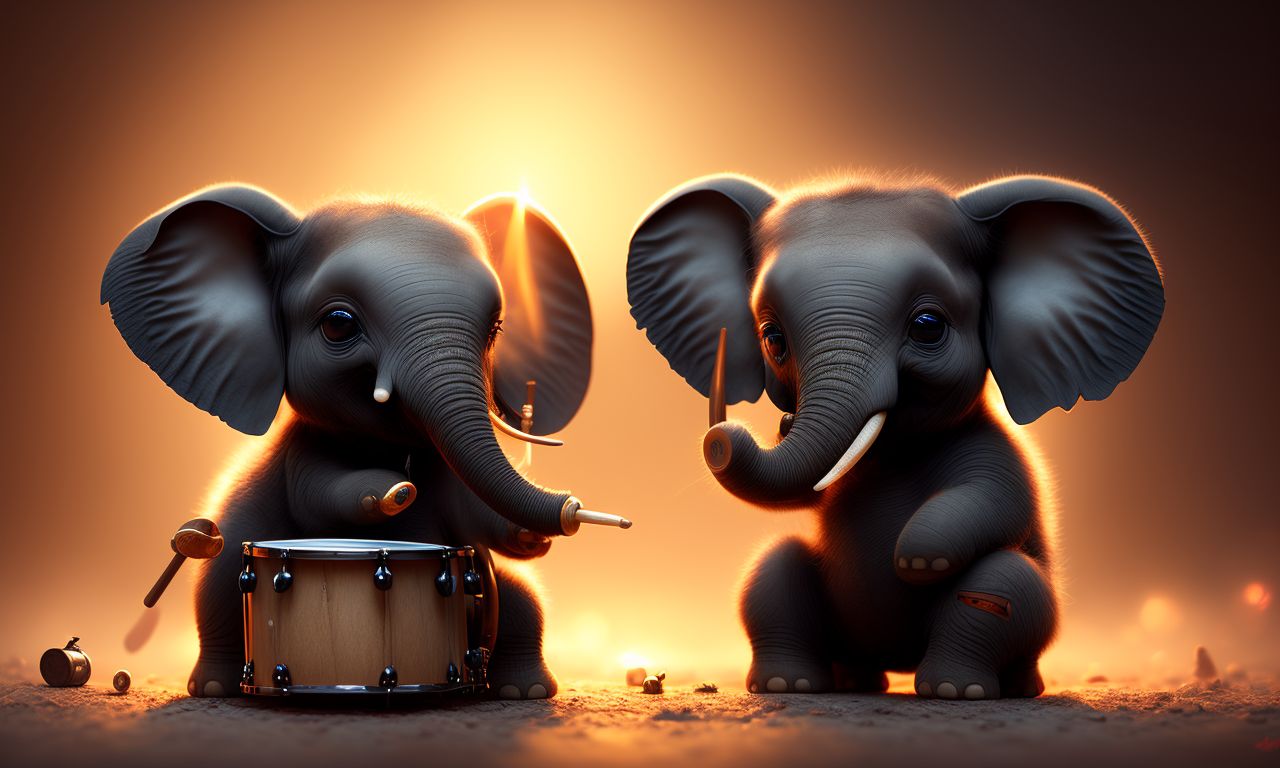 worstwasp407 An elephant playing the drums