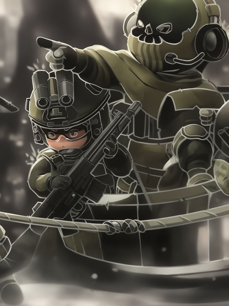 heavy-clam920: call of duty chibi art composition