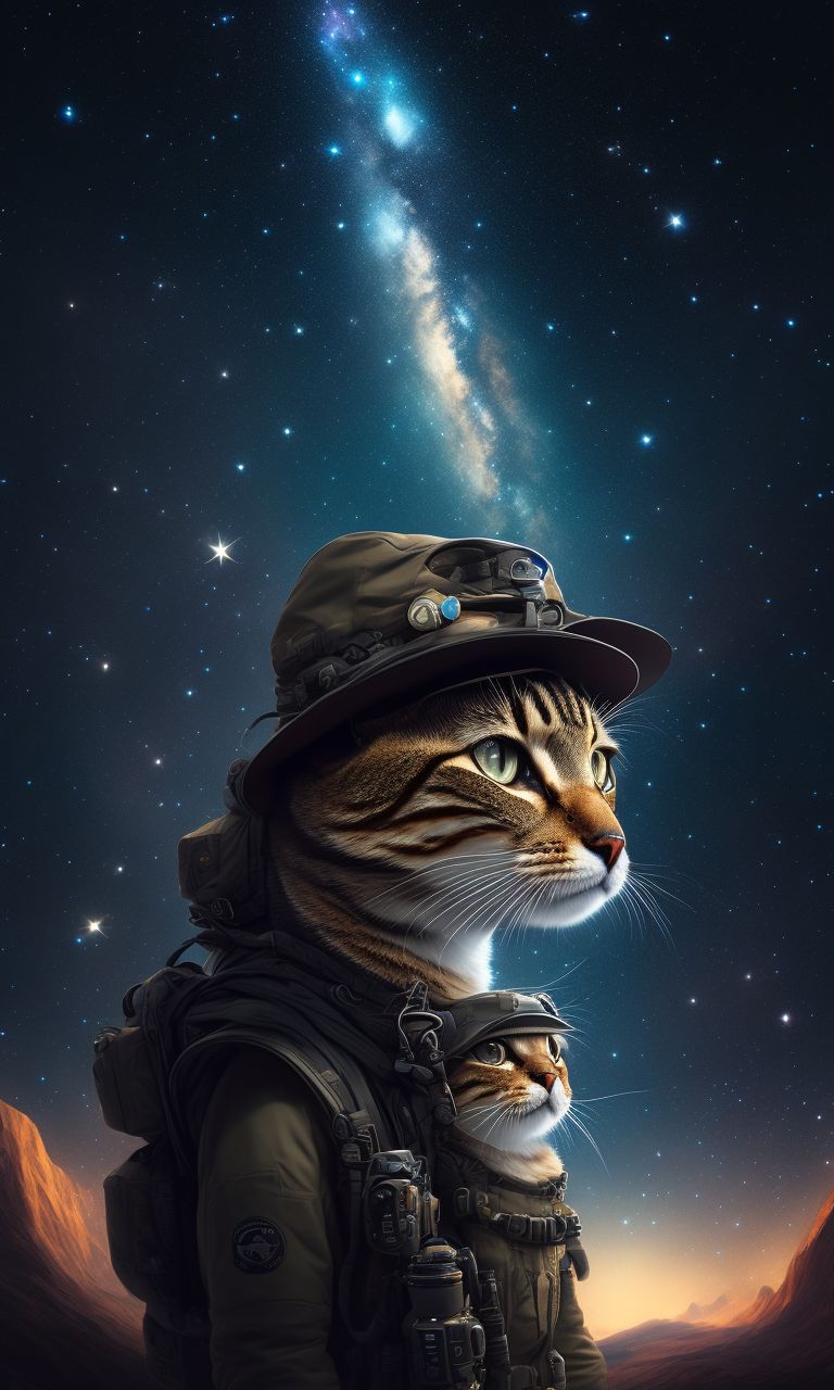 brave-hyena486: An intrepid explorer cat, explores the outside world in ...