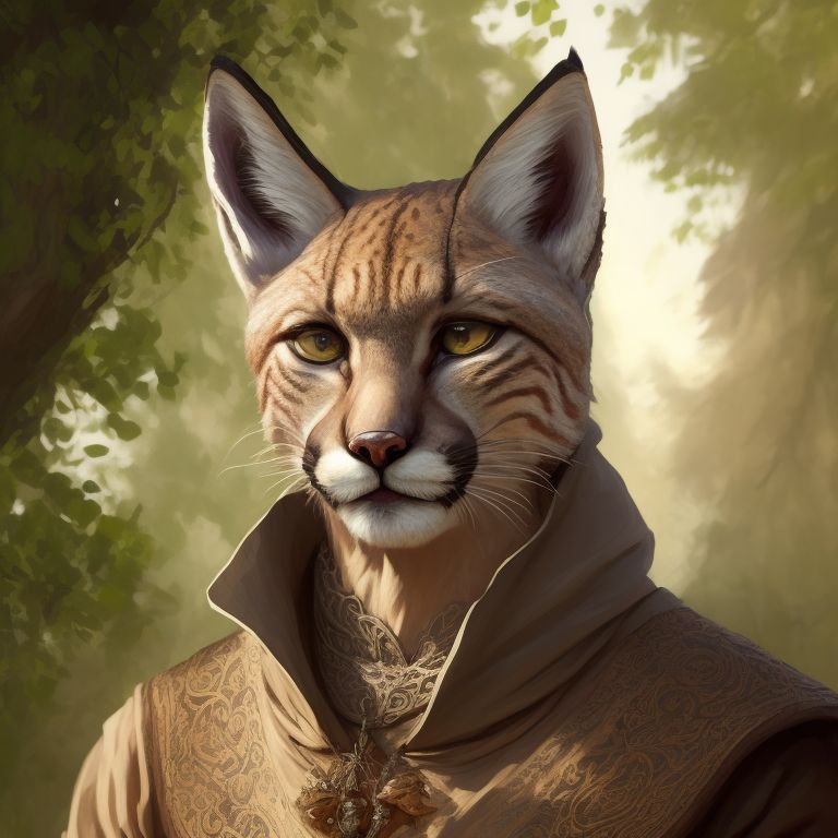 miquaight tabaxi, Khajiit, puma, bobcat, fox cat man in medieval