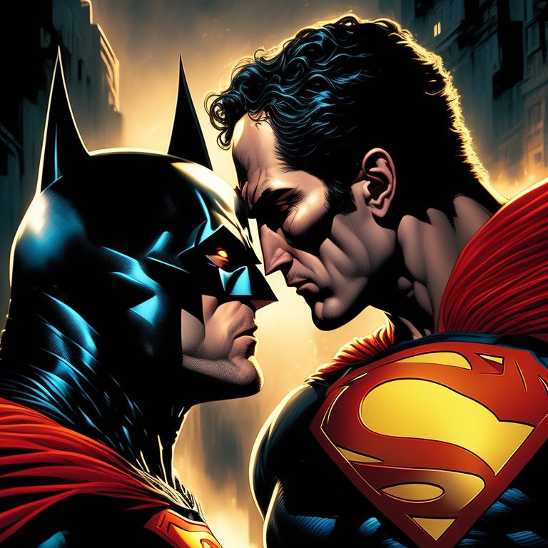 quaint-okapi587: batman kissing superman