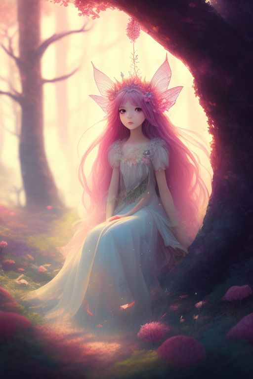 A wizard  fairy anime girl in a  dreamy lush red sunny day  wear wizard hat sit in wizard land play with little magical fairies .
fantasy, dreamy forest, Shun tan art, dreamlike,  mystical forest  lighting , dramatic lighting, fairy core ,sketch, spark eyes.
trending on artstation , sharp focus, illustration. digital art work ,
4k , high quality colors
  ,8k, back ground , digital art work.
 , highly detailed, 8k , with glowing mushrooms and a fairy perched on a branch, Dreamlike, Pastel colors, Low saturation, Soft Lighting, Watercolor style, trending on tumblr, art by sandra winther and hayao miyazaki.