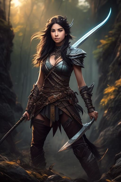 Sasseycat1964: Warrior Girl With Dragon