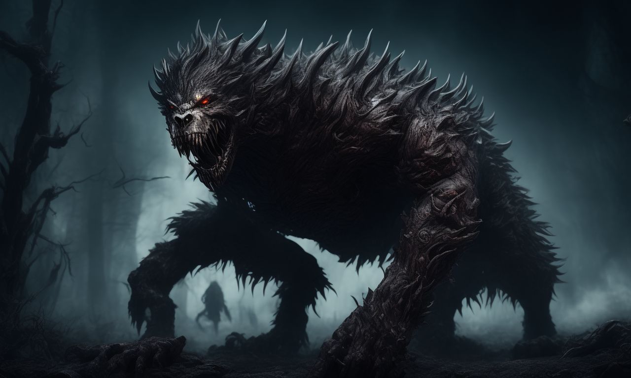 upbeat-falcon7: zombie werewolf full body on four limbs
