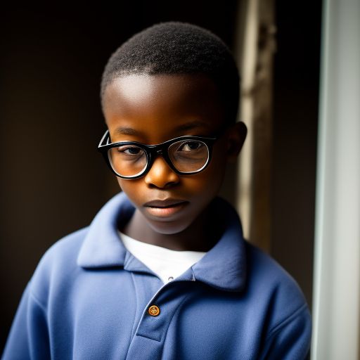 mad-barracuda29: 10 year old african boy wering nerdy glasses standing ...