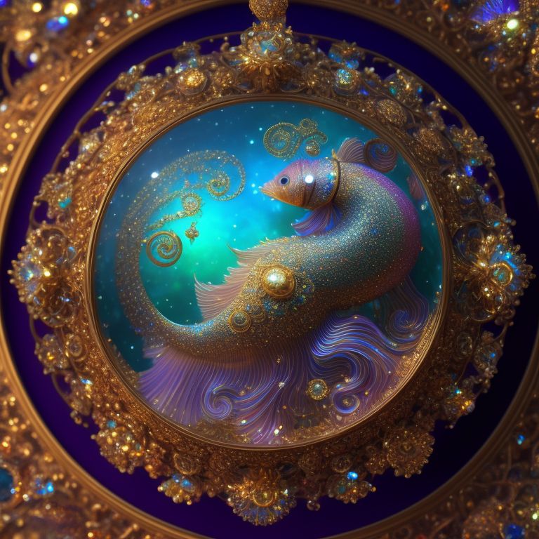 MANNA: surreal fantasy betta fish made of intricate jewels and ...