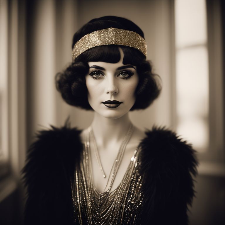 second-seal919: A 1920s flapper girl donning a sequin dress and a ...