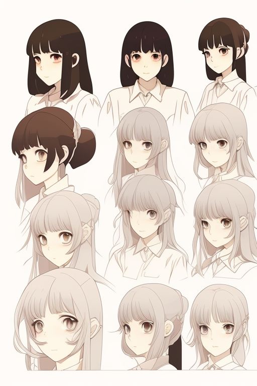 littleemu752 Anime girl, reference sheet