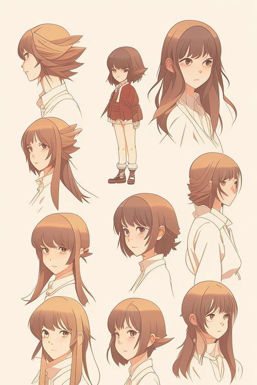 littleemu752 Anime girl, reference sheet