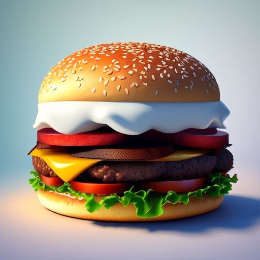 zyhzyh: a lovely burger, blender rendering , blender rendering