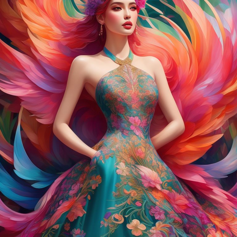 tart-dugong783: A flamingo dress in a beautiful fashion dress