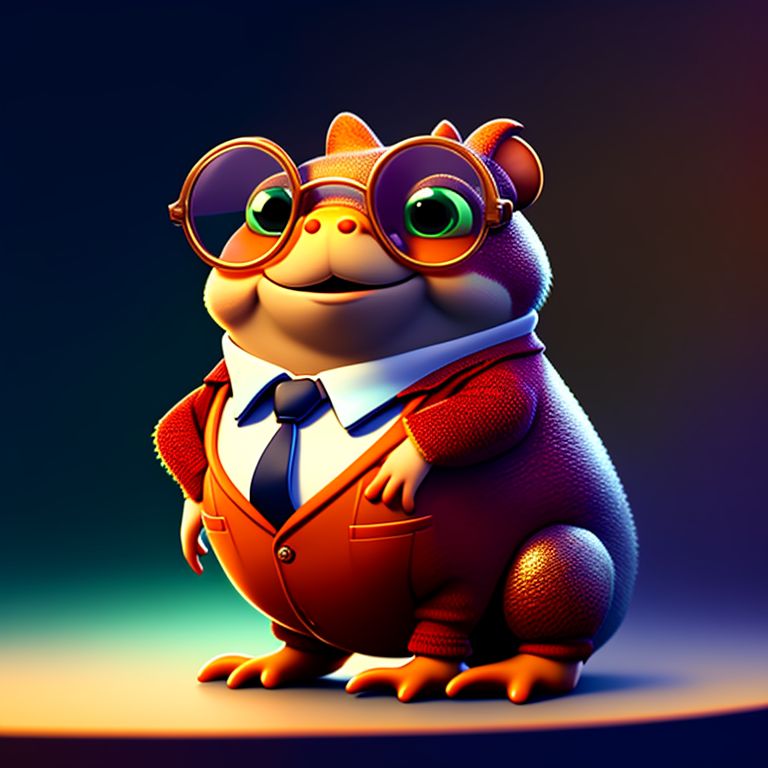 Liz: A delightful amphibian with glasses donning a dapper and ...