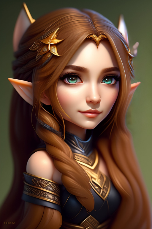 windy-spider129: Comfy elvish chibi goddess , 8k