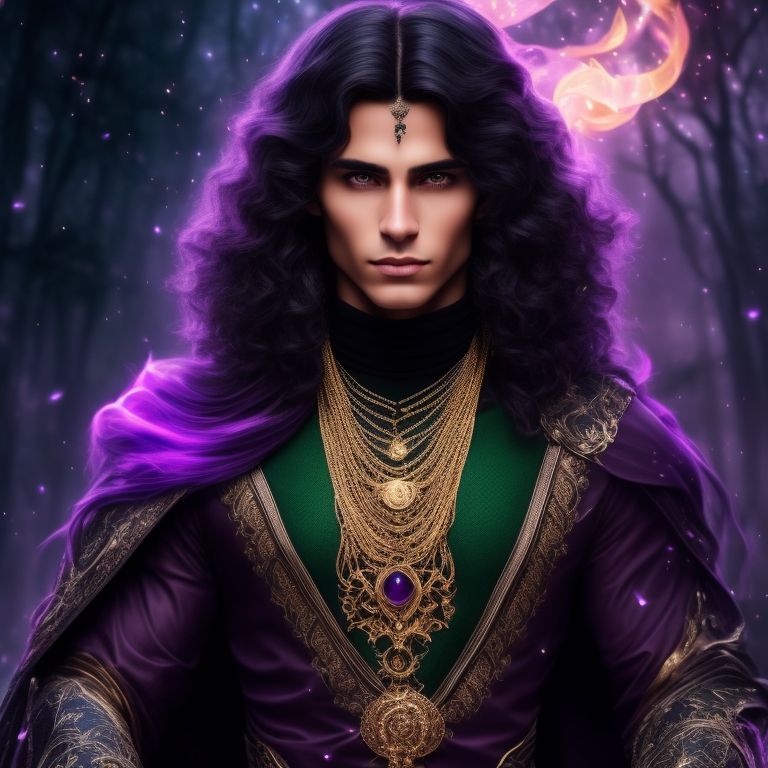 Black Hair Green Eyes Pale Skin Male