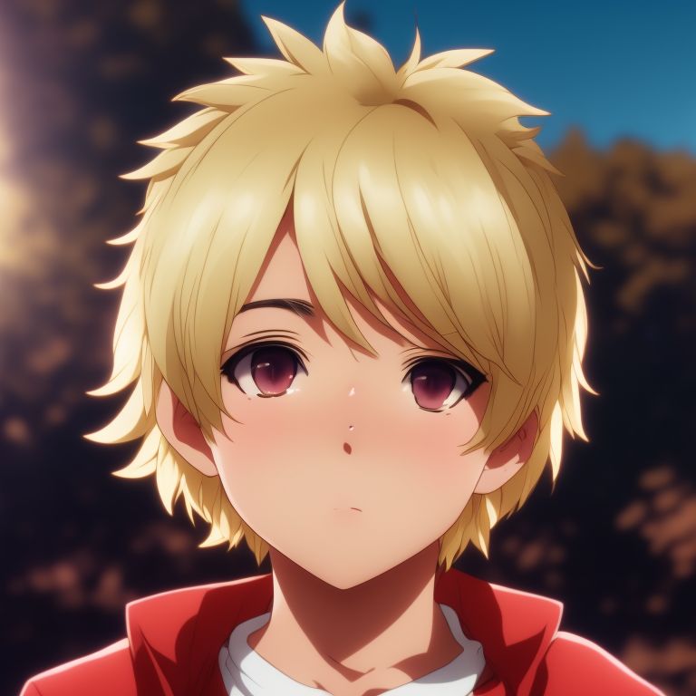 Cute Anime Boy Hair (Blonde)