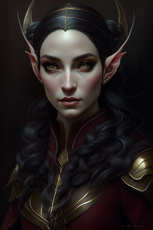 bouncy-mule791: Female elf in the art style of Magali Villeneuve ...