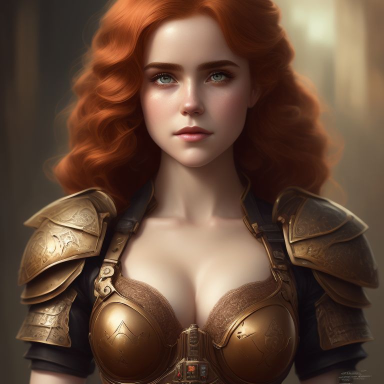 svelte-trout988: kiernan shipka ginger hair warhammer 40k breast armor bra