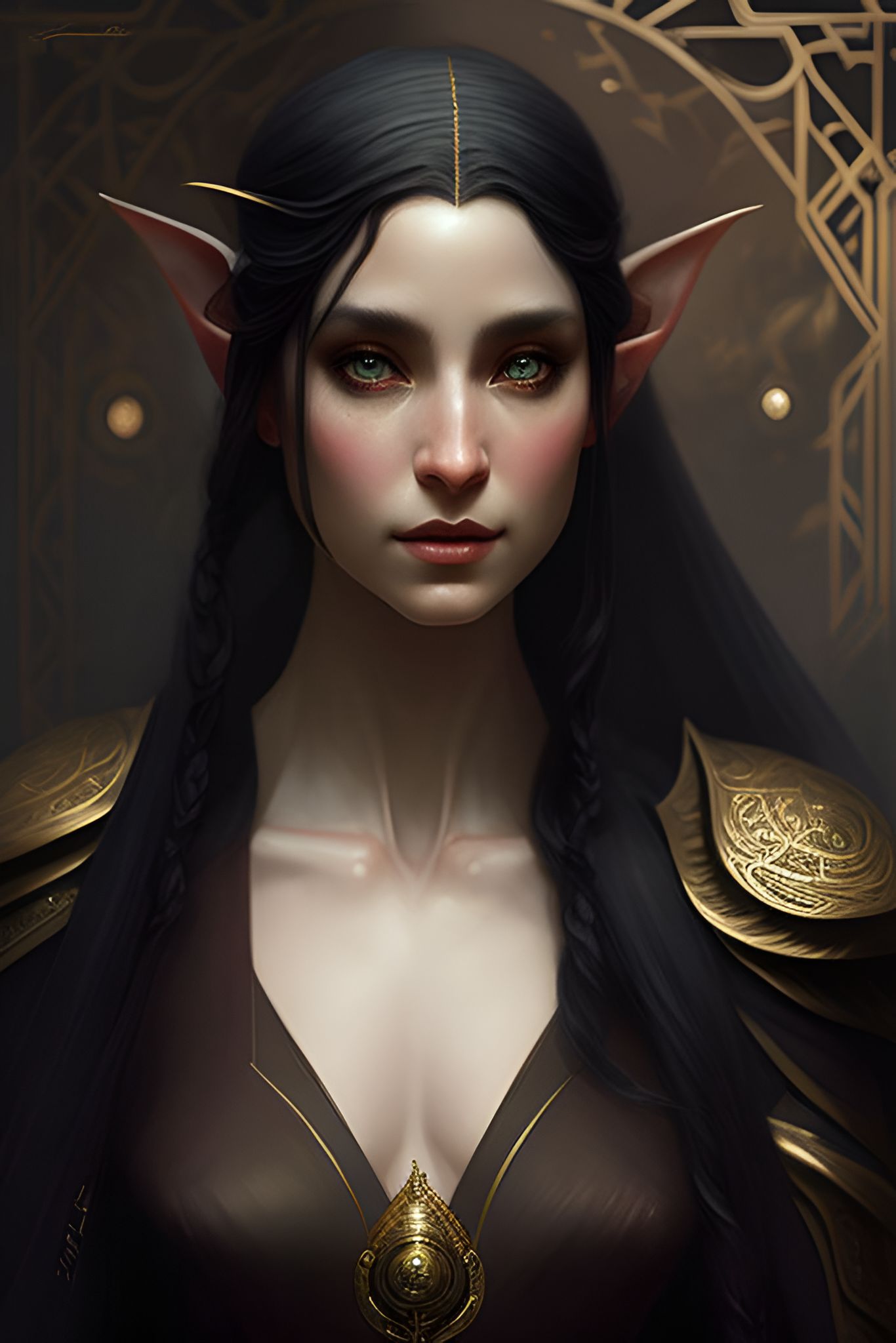 bouncy-mule791: Female elf in the art style of Magali Villeneuve ...