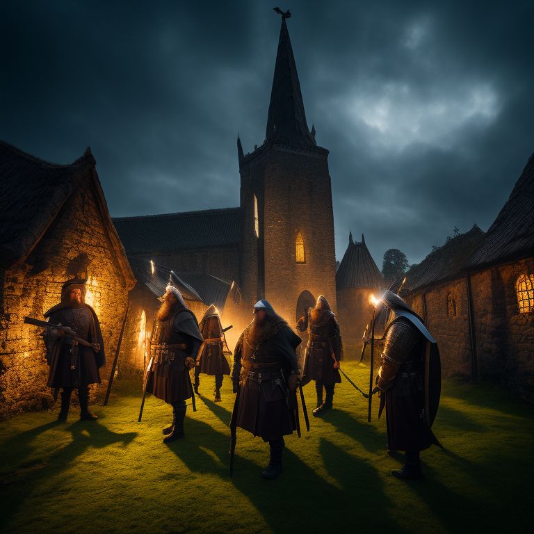 live-hare578: Scandinavian vikings looting an English monastery