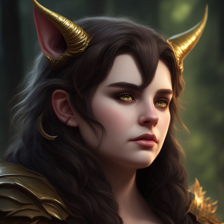 golden-seal444: Half orc tiefling with shadowy hair and golden eyes