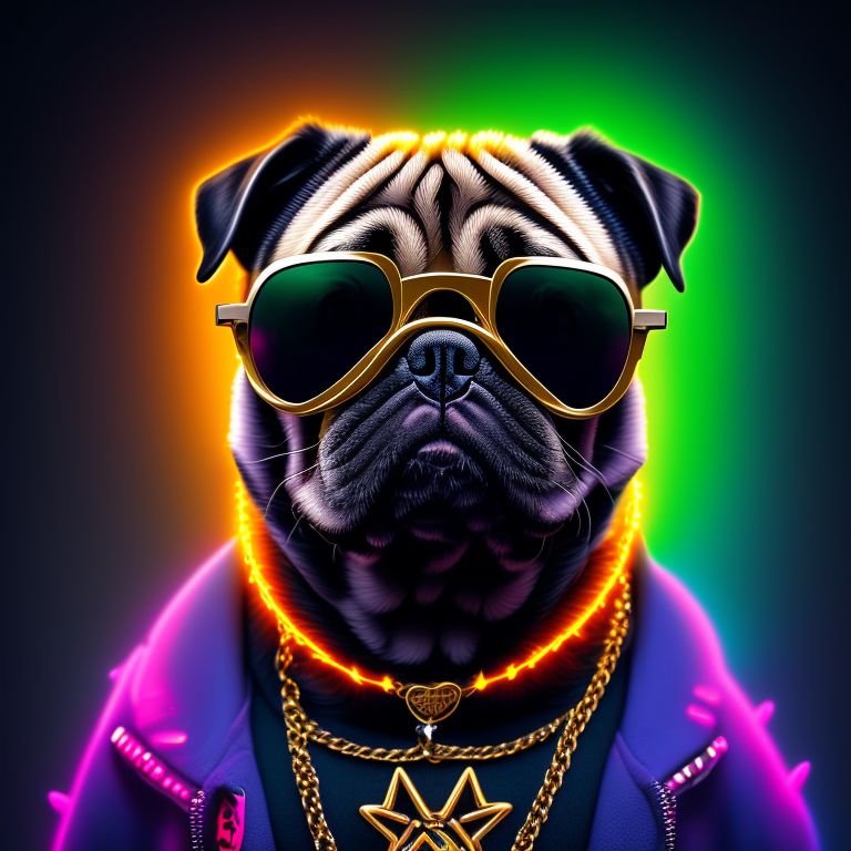 moral-spider940: pug dog punk rock spiked hair