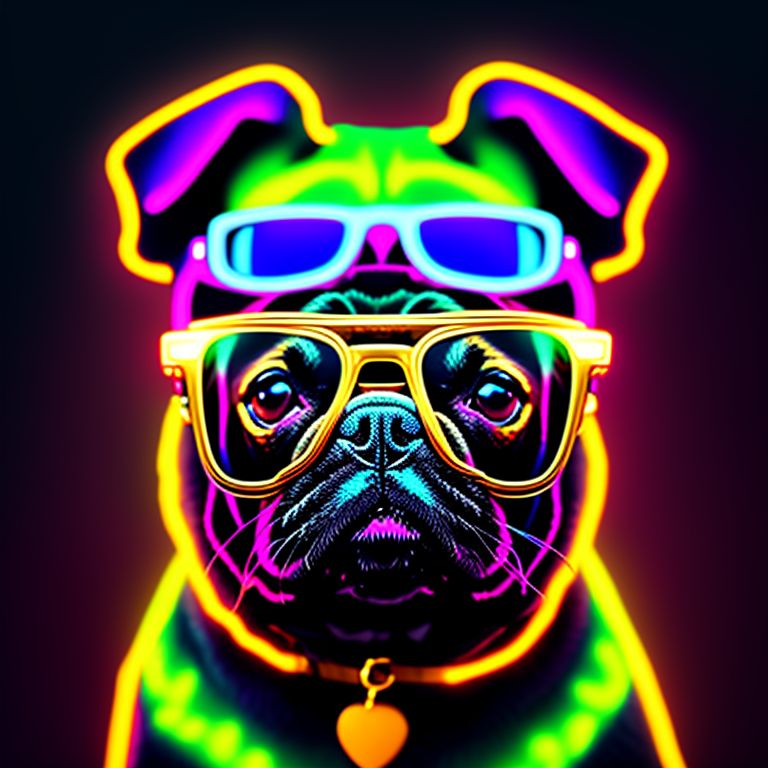 Moral-spider940: Pug Dog Punk Rock Spiked Hair