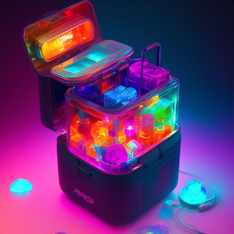 MINI COOLER, Vibrant colors, Warm lighting, Smooth, Highly detailed, Trending on Artstation, inspired by art by loish and rossdraws and artgerm.