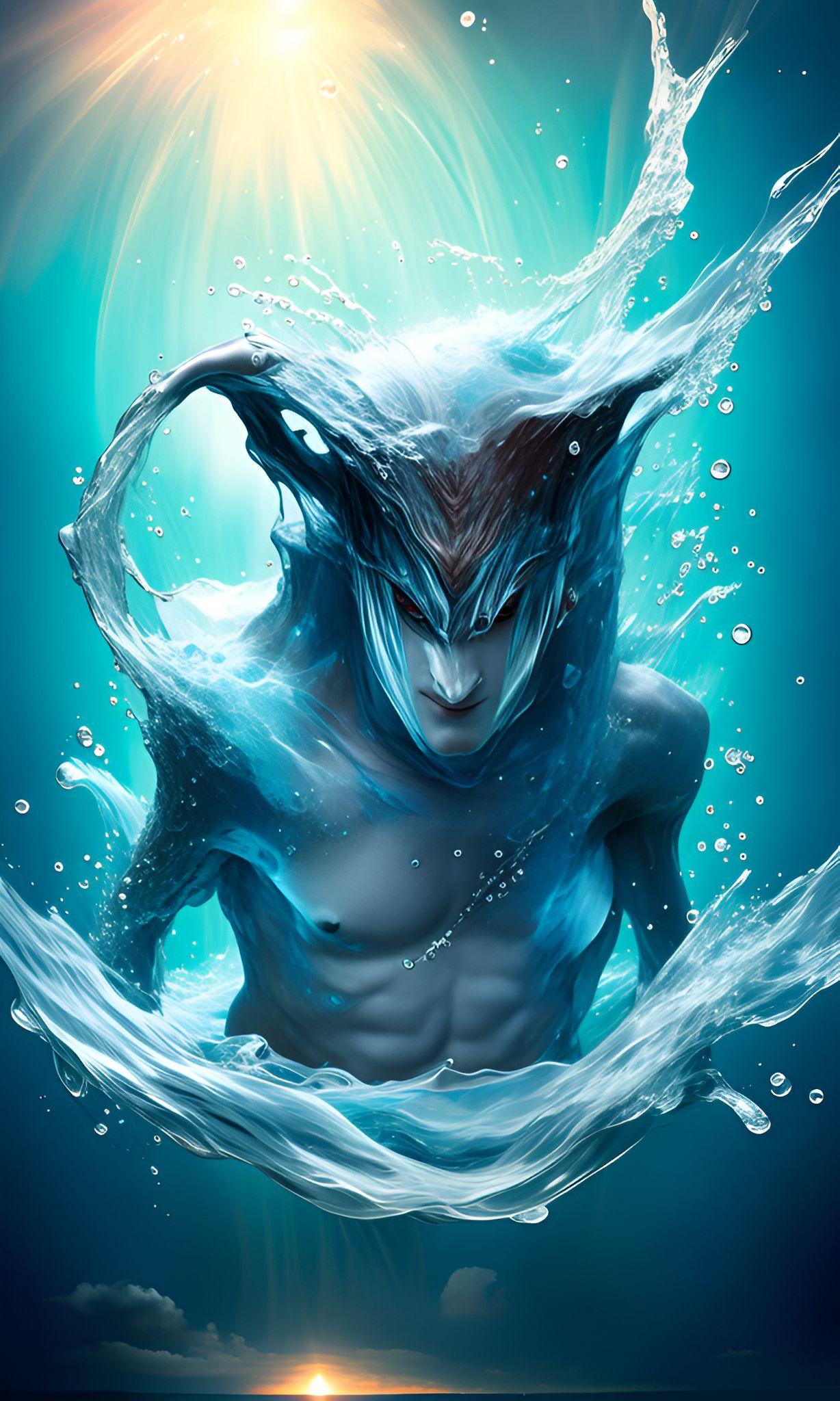 SilverEvermoore A D&D water elemental. He is a creature that embodies the essence of crystal