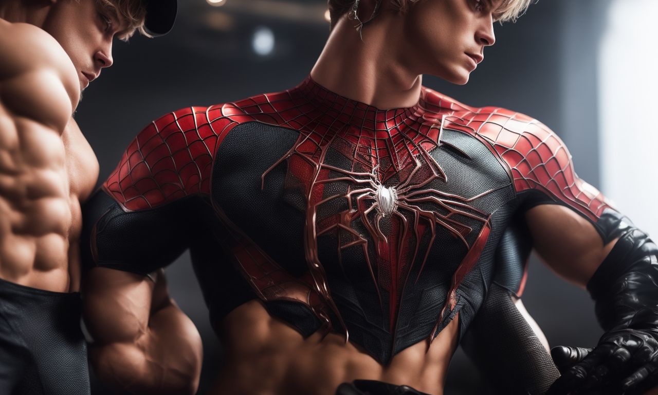 shallow-worm811: Cyborg Spider-Man, futuristic, neon, night, city ...