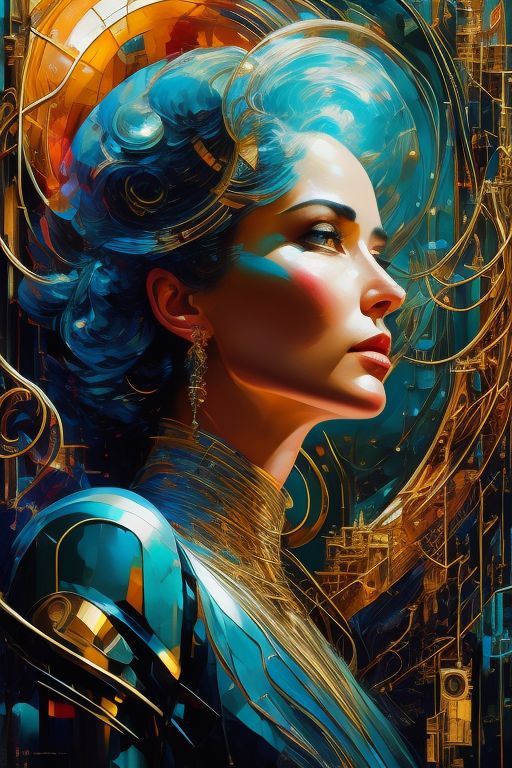 Ruuudyyy: {sci-fi woman of glass and golden wires} highly detailed ...