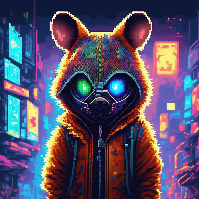 Live wallpaper Furry on the roof cyberpunk / interface personalization