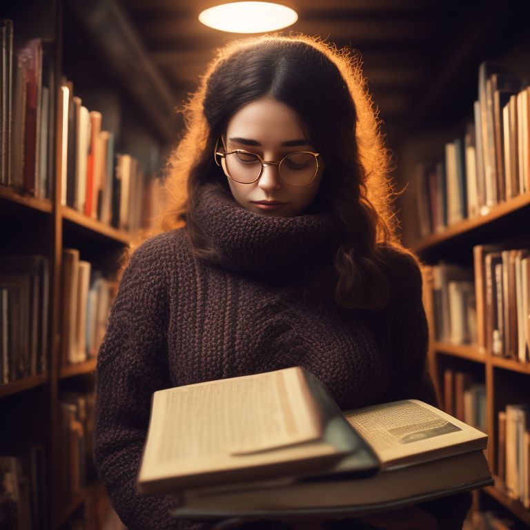 евгенийфёдоров: a European woman holds a pile of books in her hands