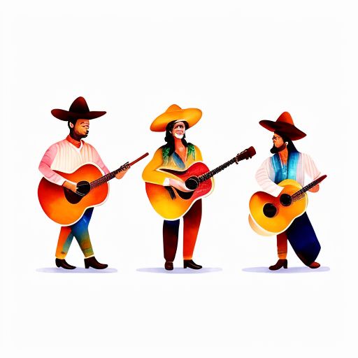 spanish song man and woman singing clipart