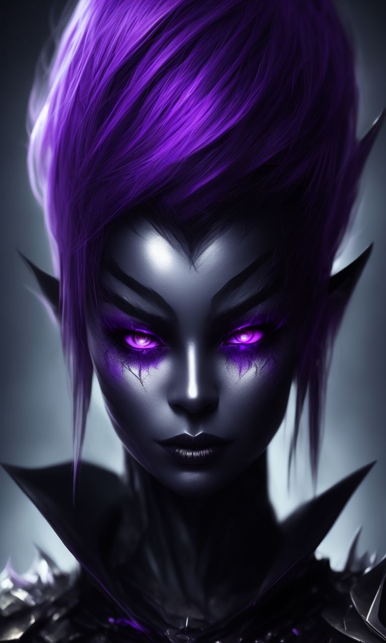 Varnabrokentree Imagine A Female Drow Rogue With Layered Metallic Silver Hair And 