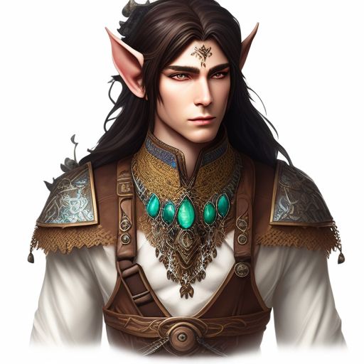 taut-walrus979: adult male elf with brown hair and deep blue eyes ...