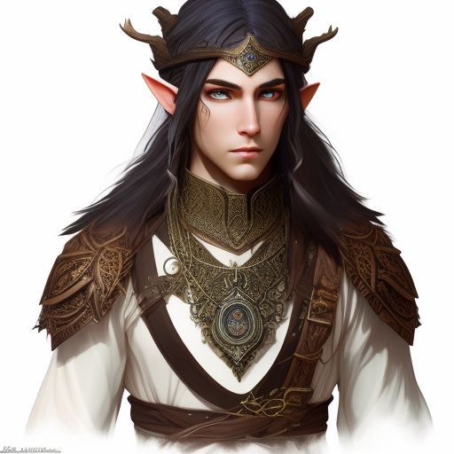 taut-walrus979: adult male elf with brown hair and deep blue eyes ...