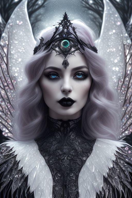 fickle-loris892: beautiful gothic angel, wear crystal crown, beautiful ...