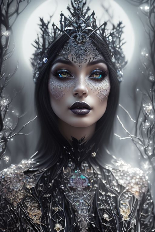 dead-manatee675: beautiful dark witch, wear crystal crown, beautiful ...