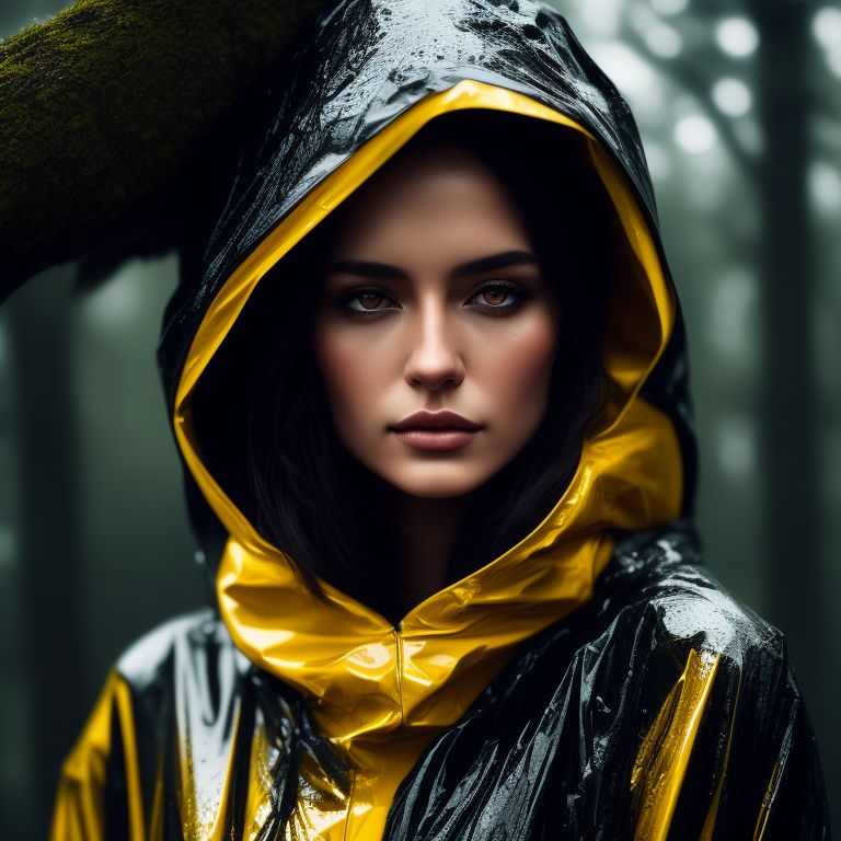 Dark yellow outlet raincoat