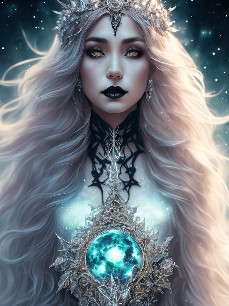 Epic Sea Witches White Head, Crystal Hair