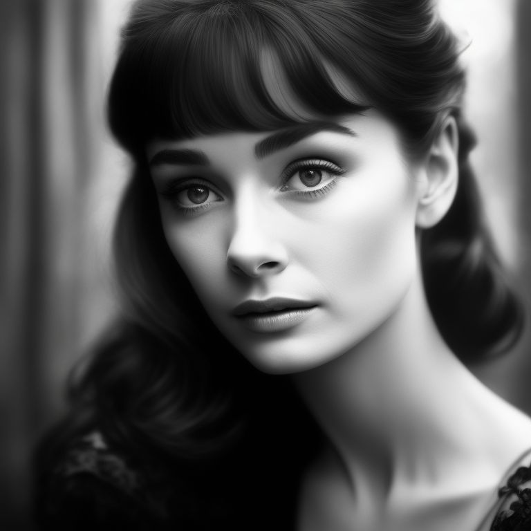 oblong-shrew206: black and white portrait of a young audrey hepburn ...