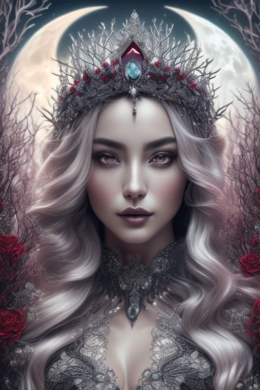 dead-manatee675: beautiful moon goddess, wear crystal crown, beautiful ...