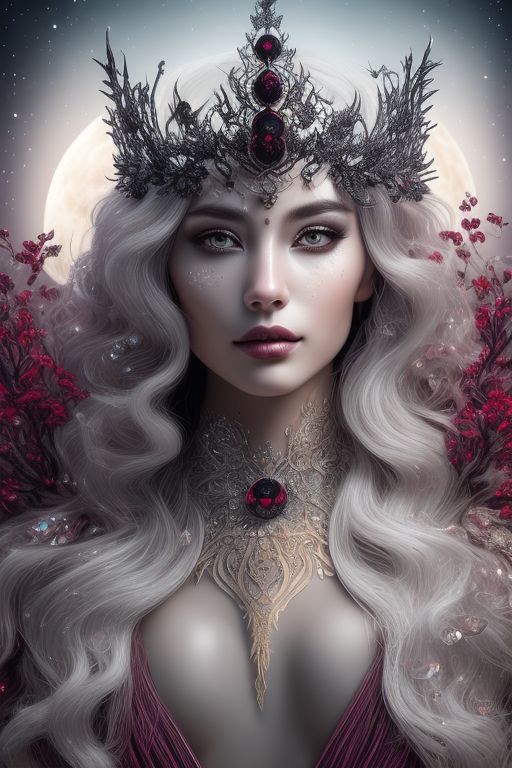 dead-manatee675: beautiful moon goddess, wear crystal crown, beautiful ...