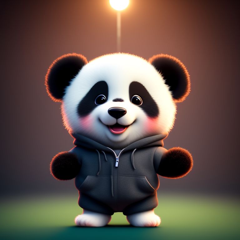 animated cute baby panda