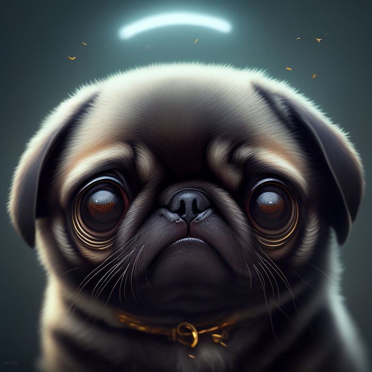 Pug with hot sale big eyes