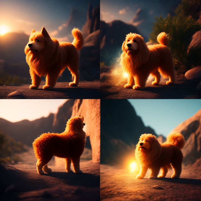 dog transformation art sequence