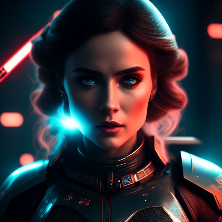 sci fi cinematic woman stars wars style
8k