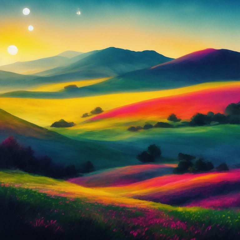 Oil Pastel Vibrant Sunset Landscape Painting for beginners, Oil Pastel  Drawing