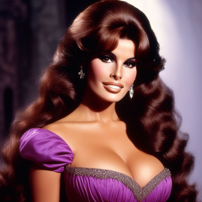 ThomasHopkins: 25 years old Raquel Welch dark flowing hair dressed as  disney princess aurora